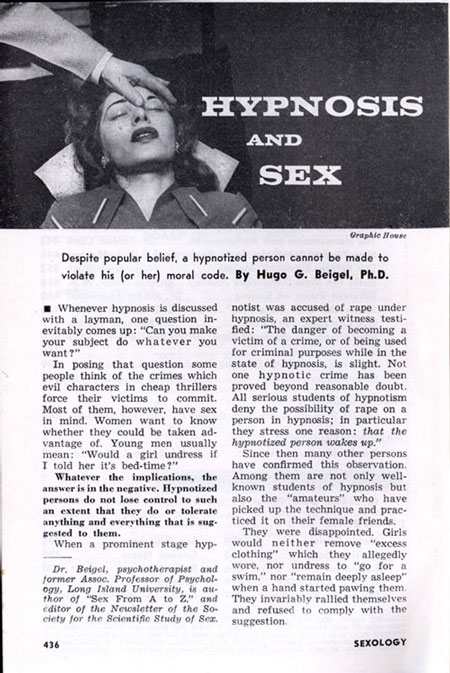 hypnosis and sex